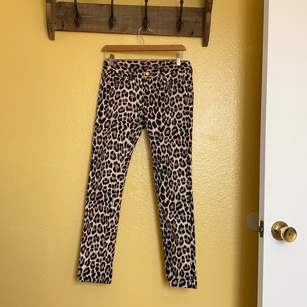 Kate Spade Leopard Print Jeans Size 26 Runs Small